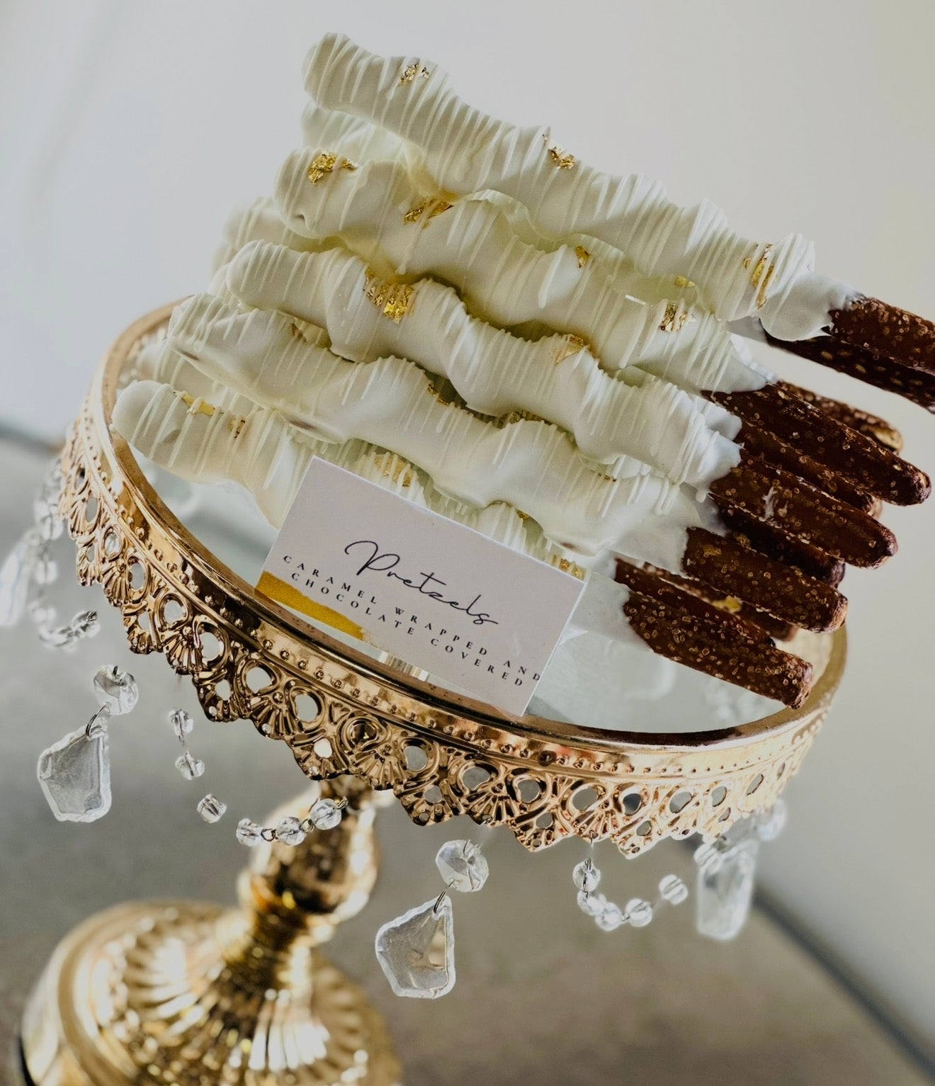 Caramel Wrapped Chocolate Covered Pretzels