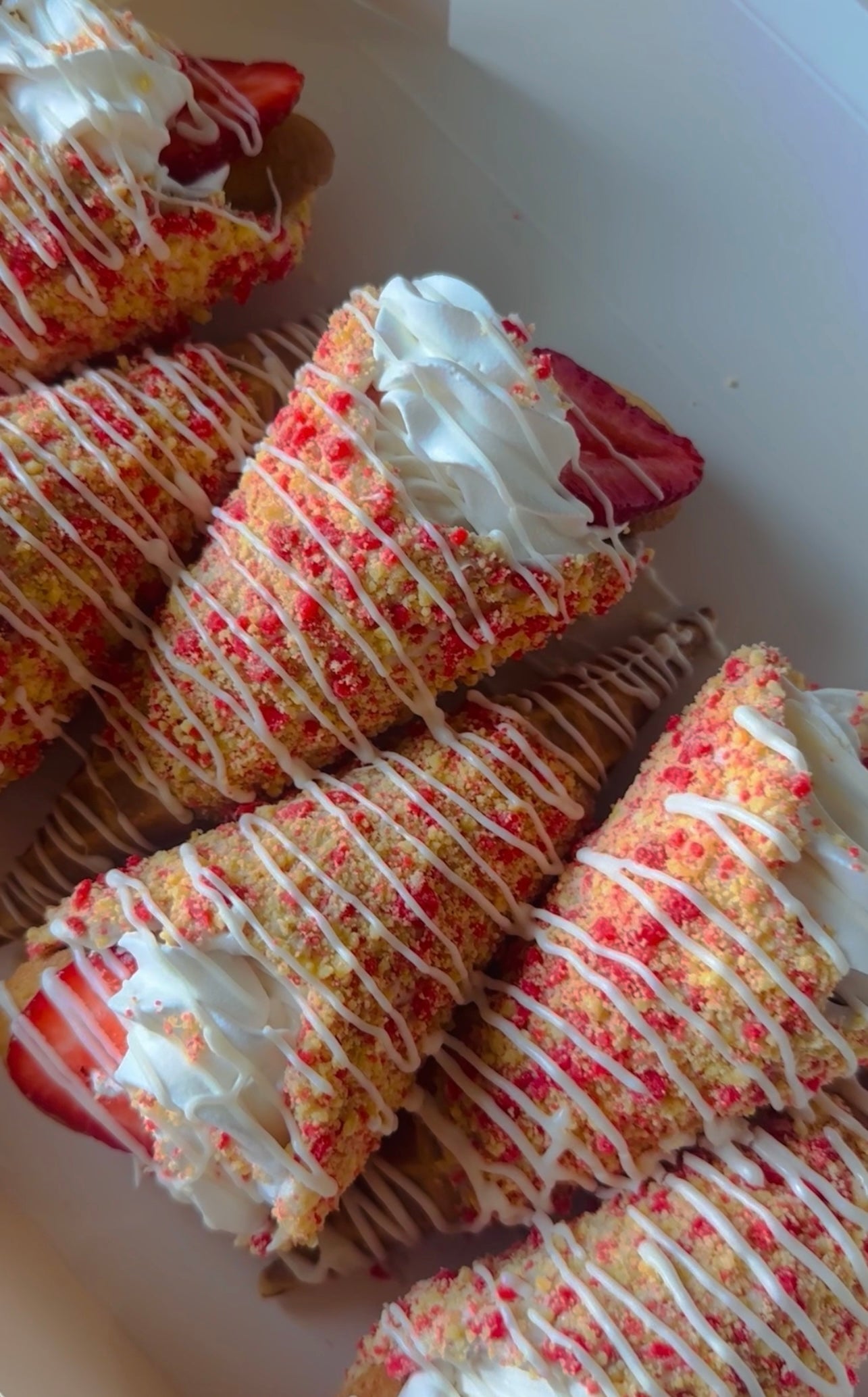 Cheesecake Stuffed Waffle Cones