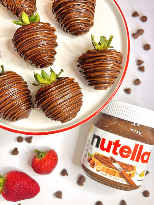 Nutella Chocolate Covered Strawberries